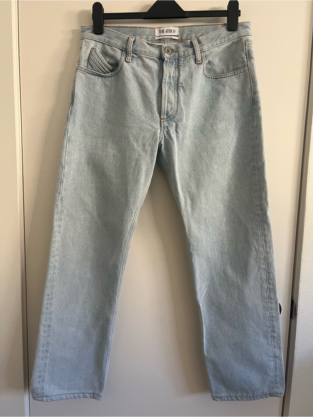 The Attico Light Wash Women’s Straight Jeans